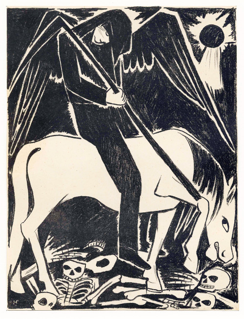 russian-style:Natalia Goncharova -  Images of war, 1914The first one is apocalyptic “Pale Horse” - D