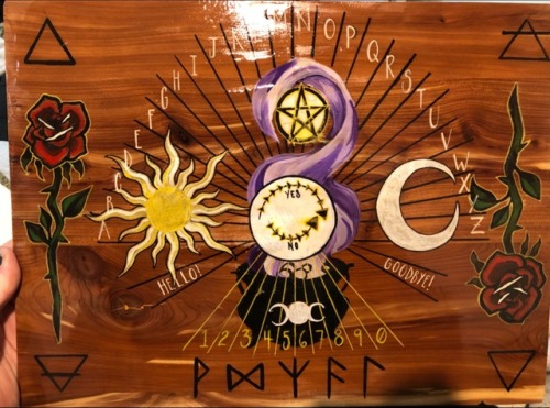 urbanspellcraft:weirdandwitchy:Ouija and pendulum boards I’ve made (not including the one I’m curren