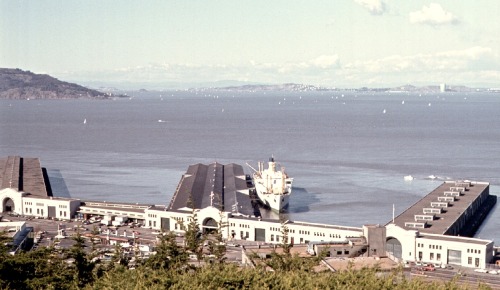 View Northeast Toward Richmond, From Base of Coit Tower, Telegraph Hill, San Francisco, 1969.