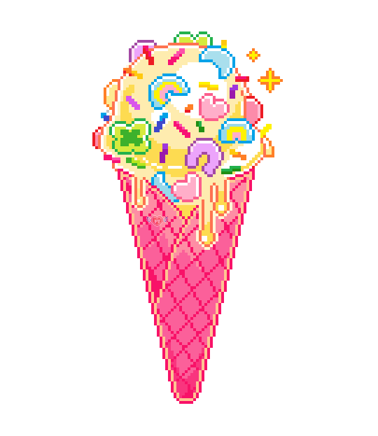 pretty-things: melty lucky charms insp ice cream bc its very verry hot