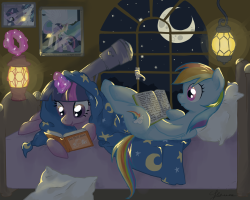 twidashlove:  For the first night of Spring, we did a little Spring reading together. Source: ElenaFreckle  &lt;3!