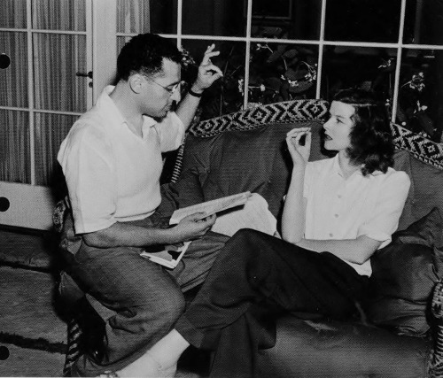 norashelley:George Cukor and Katharine Hepburn