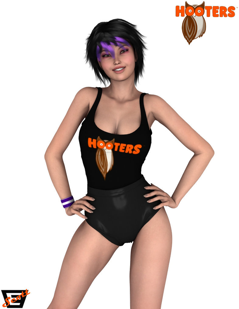 dacommissioner2k15: Go Go in Hooters attire!! Artwork and idea done by: ImfamousE: http://imfamouse.deviantart.com/