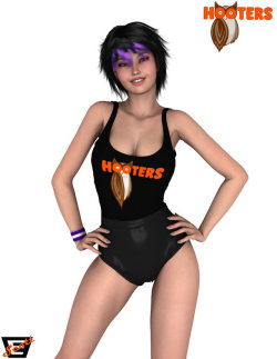 dacommissioner2k15: Go Go in Hooters attire!!