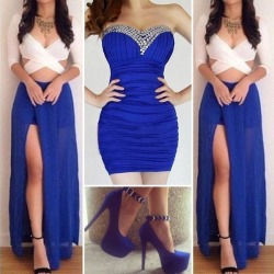 Ideservenewshoesblog:  Royal Blue Leather Ankle Strap High Heel Buckle Pumps