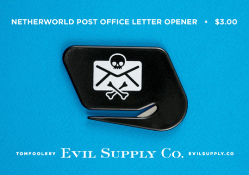 Netherworld Post Office letter opener ($3.00)Keep the edge of received envelopes neat and tidy with 