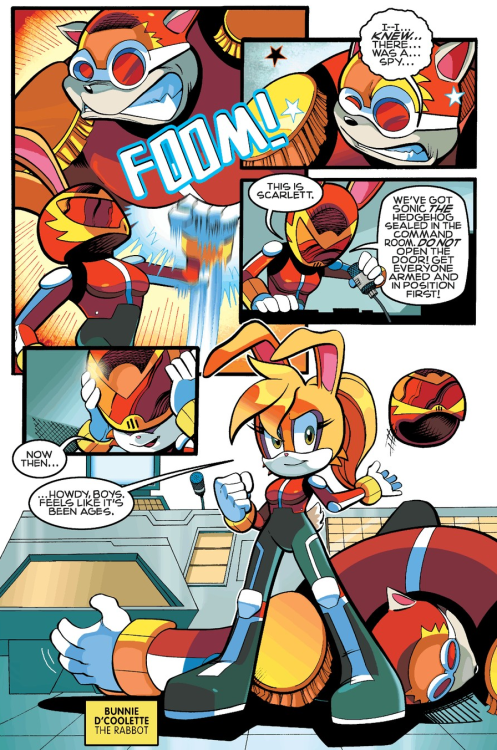 Post-reboot Bunnie reintroduces herself by punching the fuck out of a dude and throwing off her mook