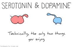 toothpastecomics:  Serotonin and dopamine. From Toothpaste For Dinner.