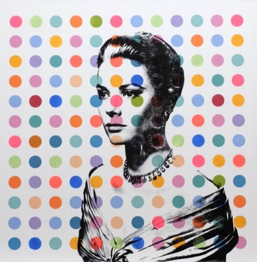 princessgracekelly1956:‘Grace Kelly X Dots’ by Dane Shue (acrylic, spray paint on canvas