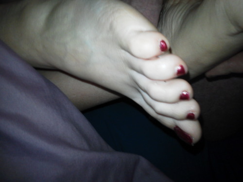 Footjob time.  Her feet make me rock hard