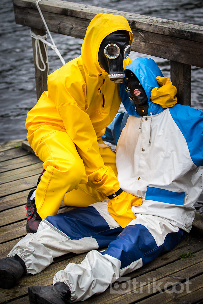 trikoot:  Fun in rain gear on an August evening in Tampere, Finland.