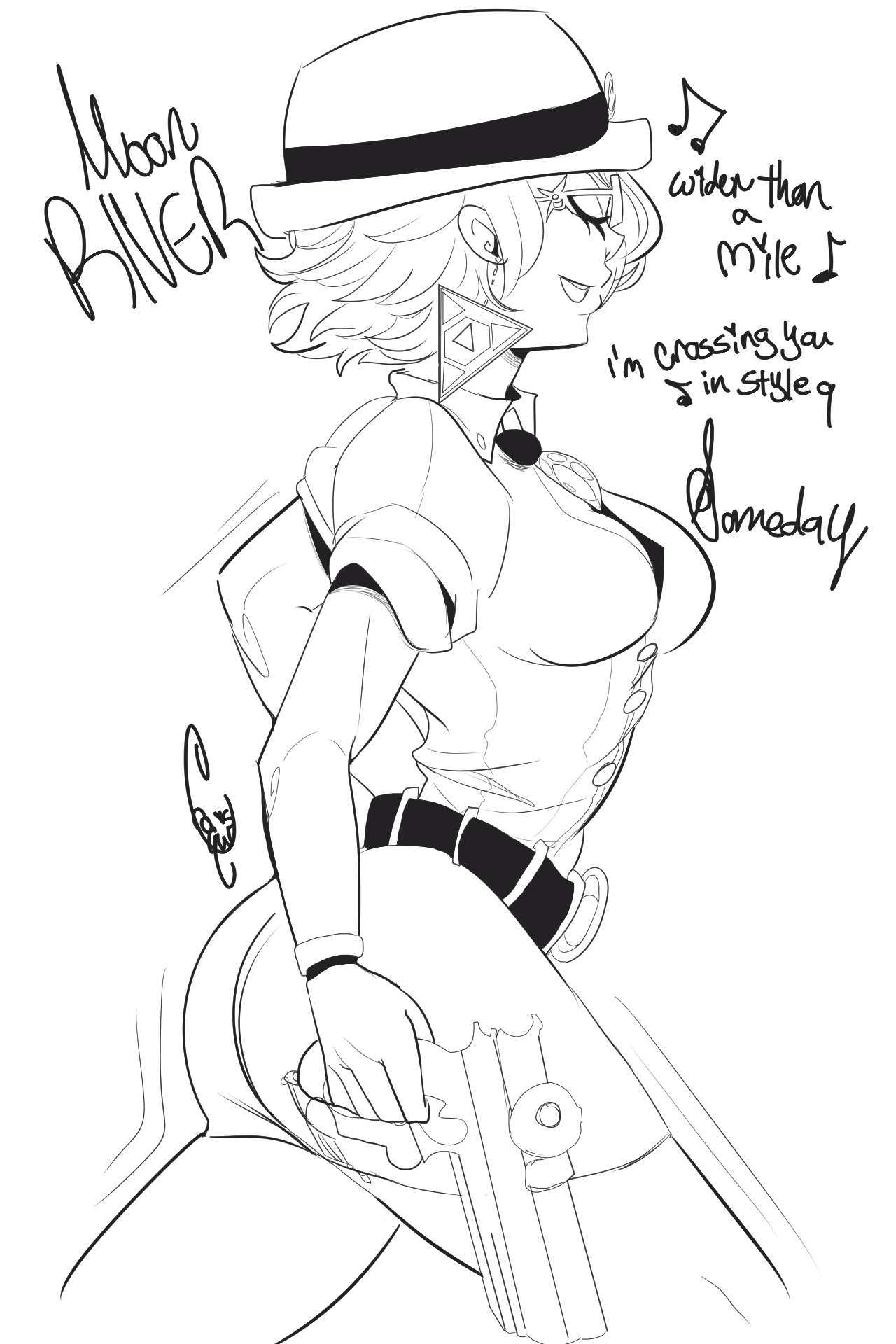 croquis:  Witch cop practice draws Should I color these? 