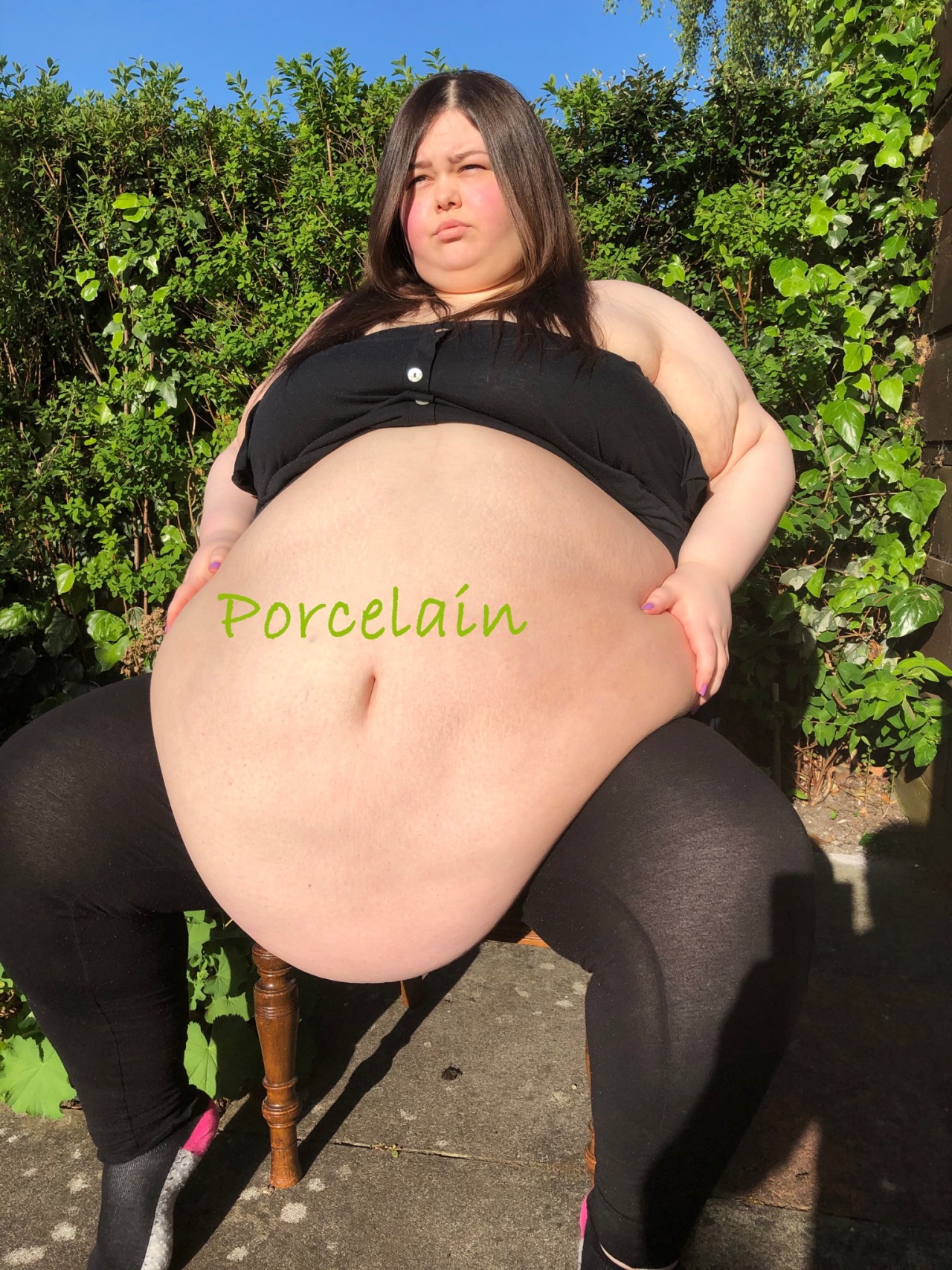 Porn Pics porcelainbbw:Feels good to be out in the
