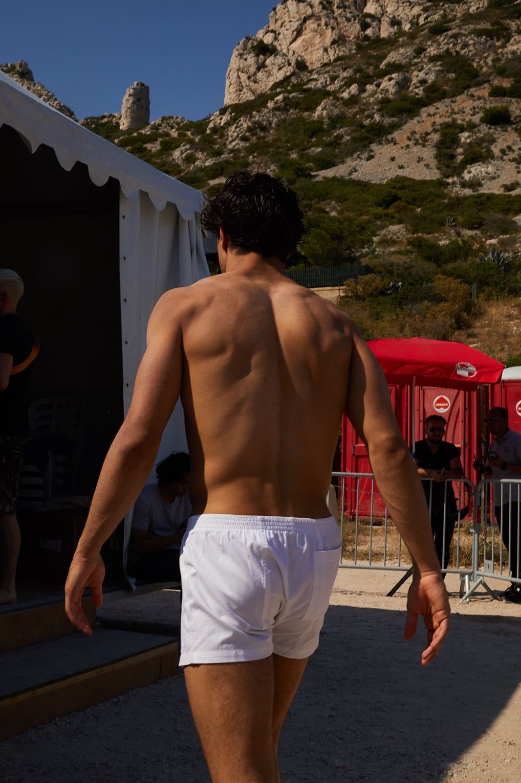 christos:Cyrus Amini by Gioconda &amp; August – Backstage at L’Homme Jacquemus