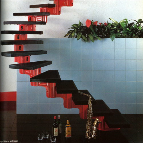 80sretroelectro:Another ad for Xnodo modulair stairs, 1989.Scan