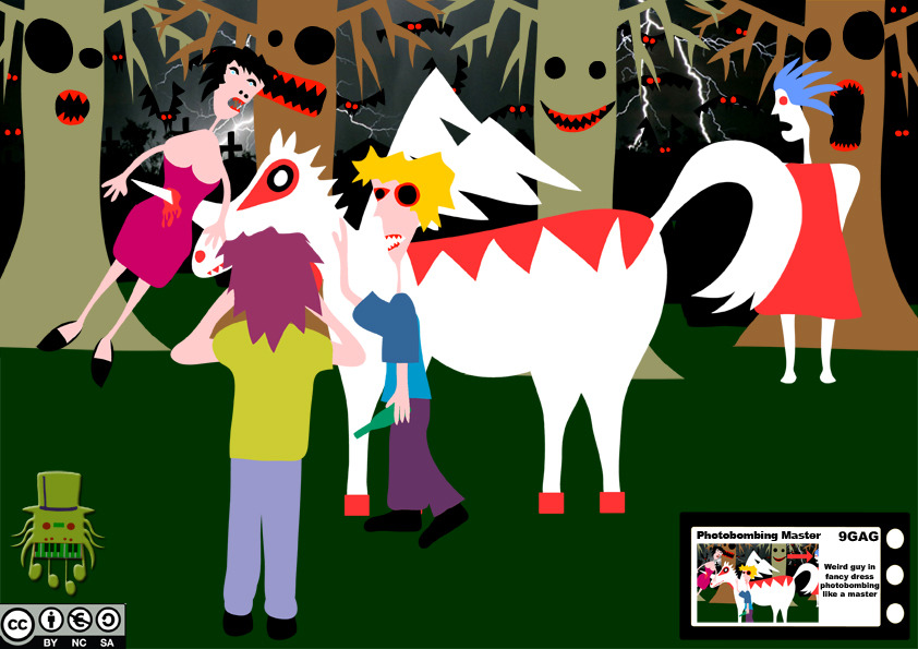 Two friends hanging around the park one night&hellip; #unicornmurder #theladyandtheunicorn