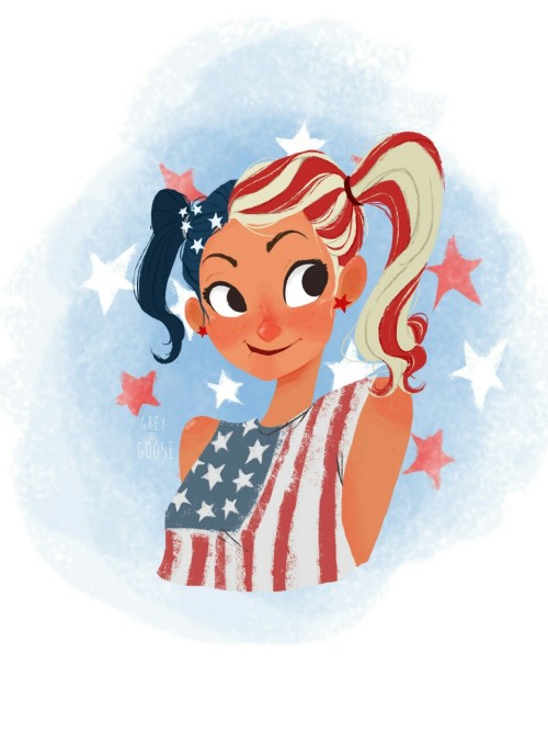 grey-the-goose-art:Happy fourth of July America!