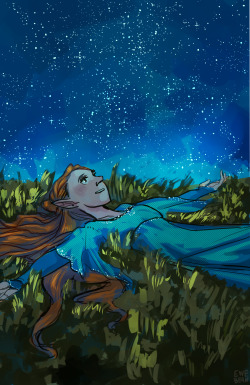 ewebean:  Tauriel sneaking out to stargaze