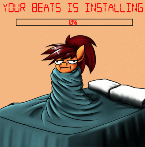 askearthairandmagic:  ERROR: Beats has crashed your bed  X3!