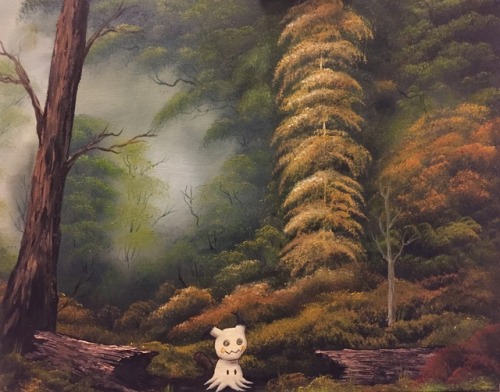 happylittletreeckos: A Mimikyu Commission I did a little while back. Oil on canvas, based on The Joy