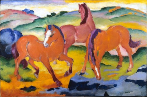 Grazing Horses IV, Franz Marc, 1911, Harvard Art MuseumsHarvard Art Museums/Busch-Reisinger Museum, 