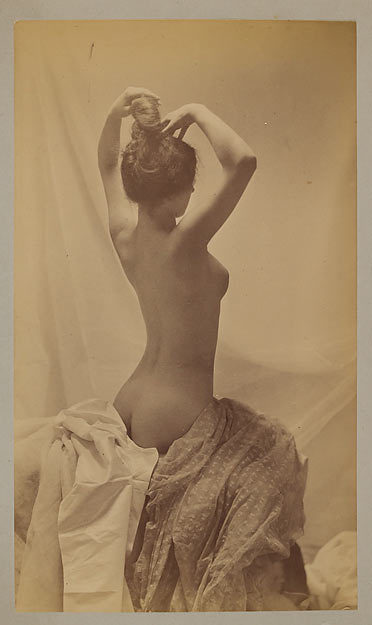 rivesveronique:  Puyo Constant 1857- 1933    Nu féminin vu de dos, gomme bichromatée. 