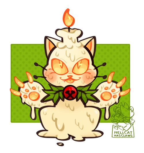 nellcathasclaws:Remake Monday #2: Candlecat!This was a mascot for my very old tumblr account during 