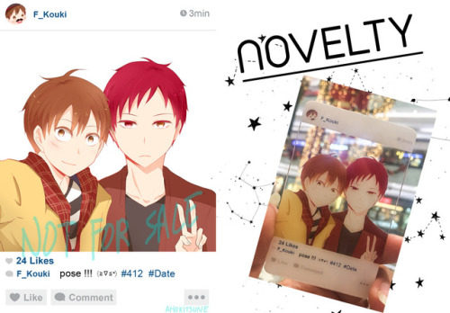 Akashi x Furihata fanartbook. “Every universe we meet”guest art: chocoicz, cloverBL, aphin123=======