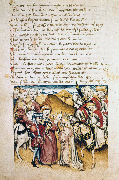 Hundeshagenscher Kodex ,Illustrated manuscript of the Nibelungenlied, c. 1440 Germany