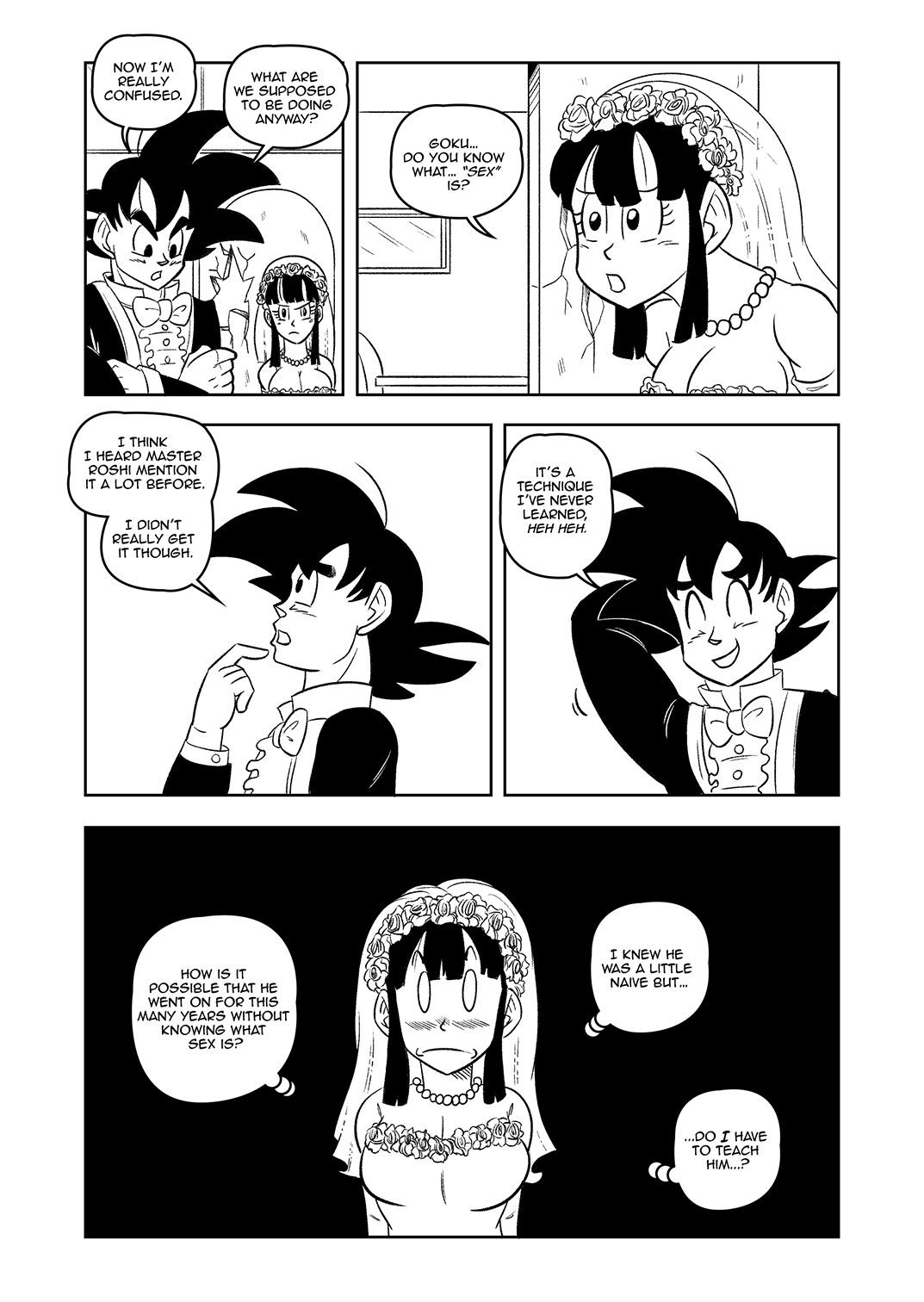 Goku and Chichi: Wedding Night pgs3-6