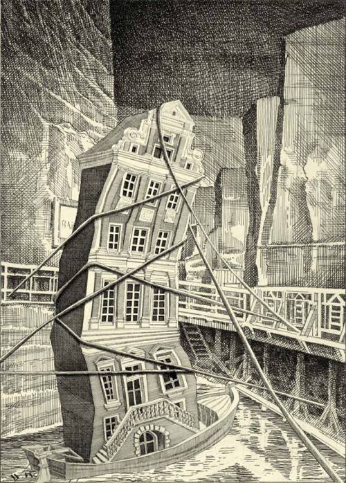 crossconnectmag:Drawings byWojtek KowalczykWojtek Kowalczyk was born in 1960 in Krakow, Poland. In 1