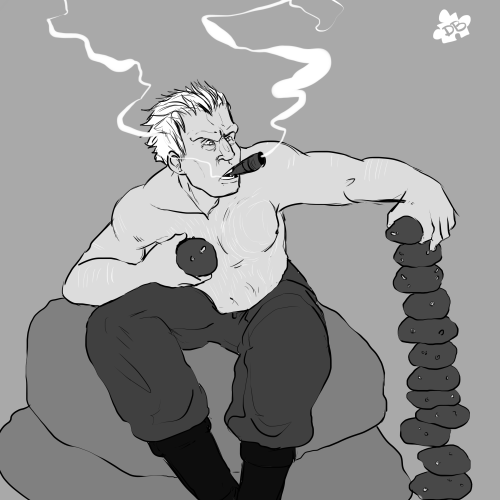 "What do you like so much about smoker?""...... The fact he stacks potatoes mostly..." 