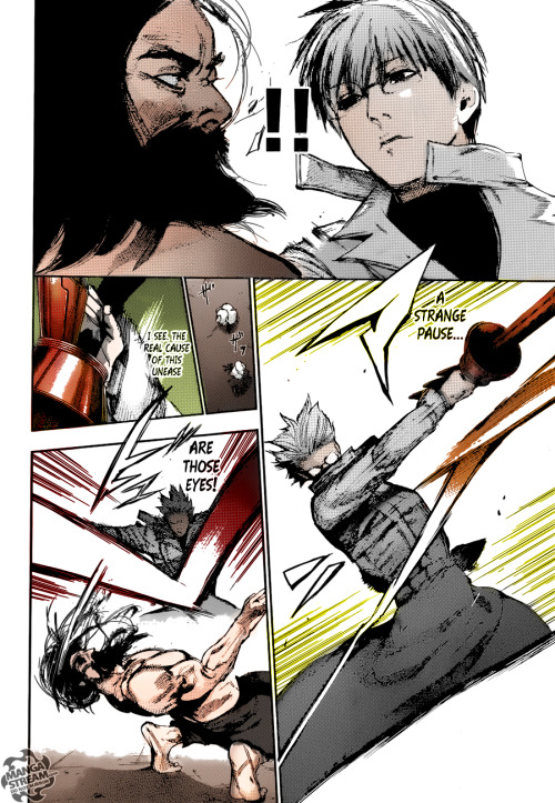 Tokyo Ghoul:RE Chapter 65 Shachi vs Arima Coloured sorta