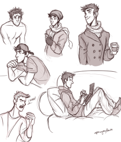 uponagraydawn:  draws tadashi repeatedly to numb the pain 
