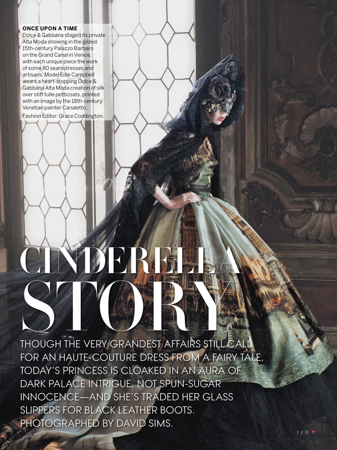 Song of Myself — Cinderella Story Edie Campbell photographed by...