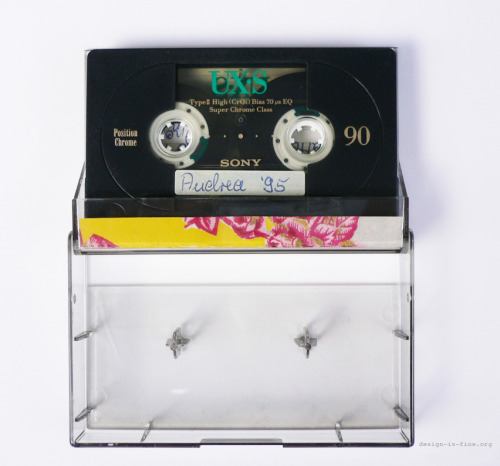 Sony, Personalized Super Chrome Cassette UX-S, 1995. Including playlist of the Nineties.A gift to fr