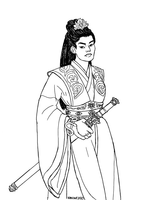 stripedroseandsketchpads: @henshengs AU Jiang Cheng, armed with Sandu and cheekbones sharp enough to