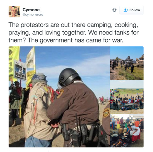thechanelmuse:  I know how much y’all love sources. Here’s more info on that part about where the pipeline was originally going to go before white people refused it, as well as the part on burial grounds:The Big Double Standard in the Standing Rock