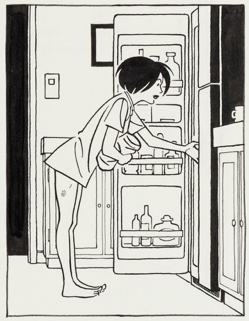 thebestcomicbookpanels: Hopey’s midnight snack in Love &amp; Rockets by Jaime Hernandez