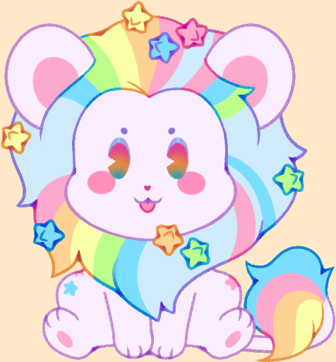 0palhorns:rainbow lion commission ⭐