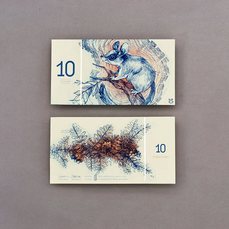 asylum-art:Here’s How The Euro Would Look If It Was Designed By This Hungarian