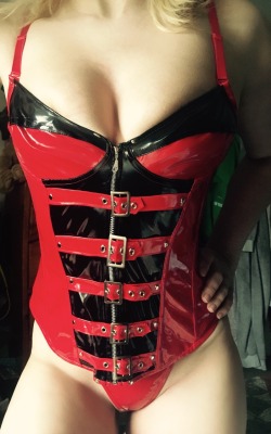 missfetish83:  New pvc corset! Will take