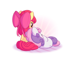 bobdude0:Apple bloom makes for a great pillowx3 D’aww~