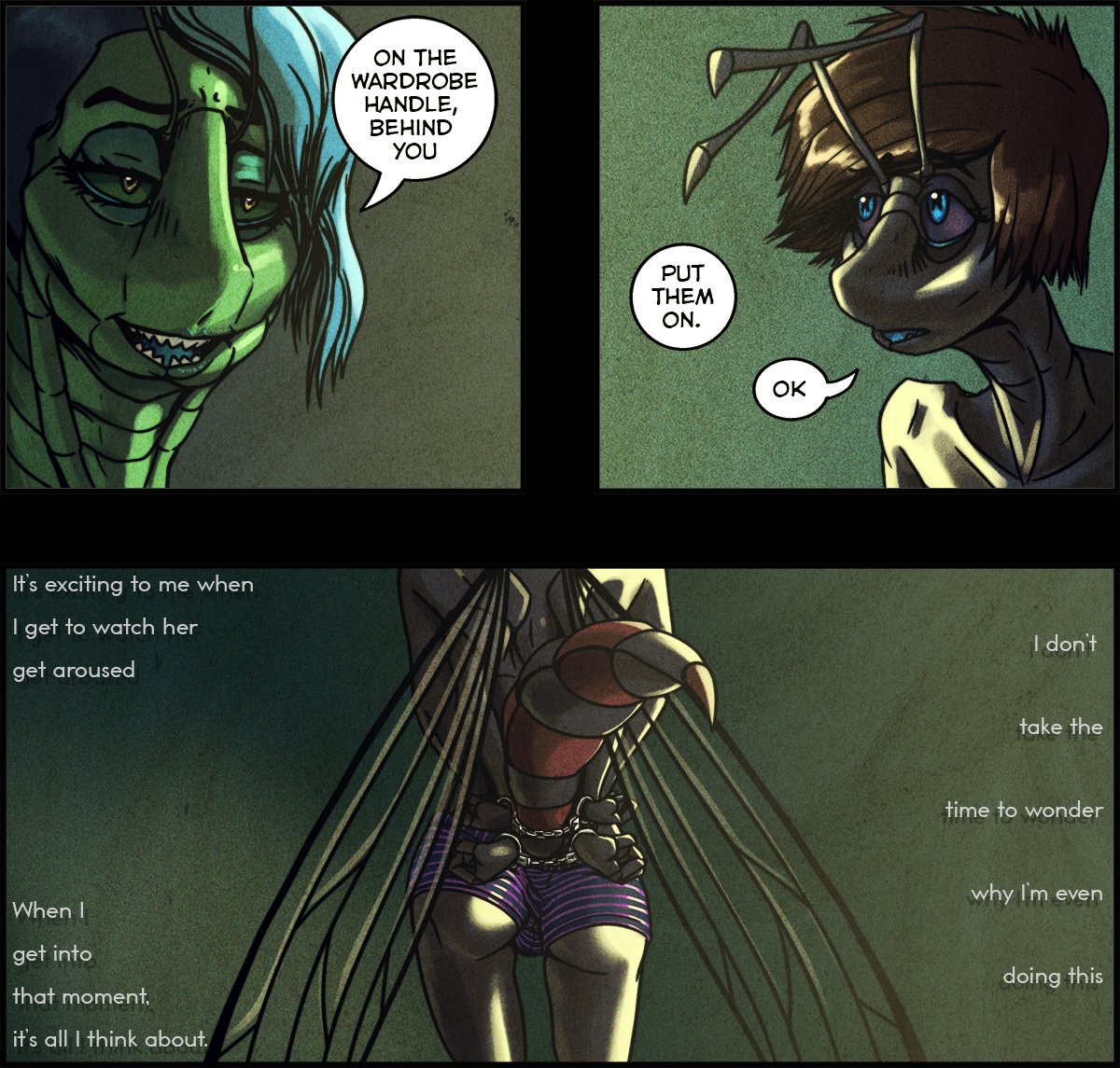 bug–sex:  bug–sex:  This Afternoon  Pages 1-7 I’ll post a few panels per week!