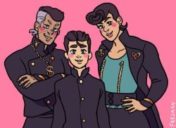 my-art-is-trash-but-its-cool:Koichi and his gay bodyguards