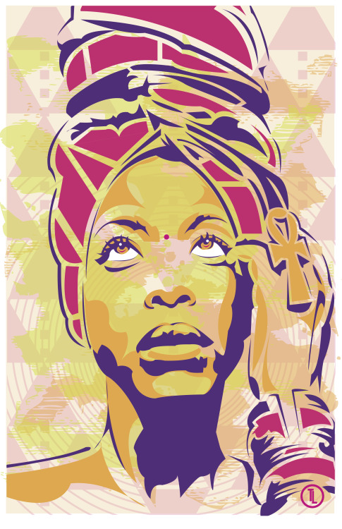 taylorlindgrenart - Erykah Badu Water Color Print I created....