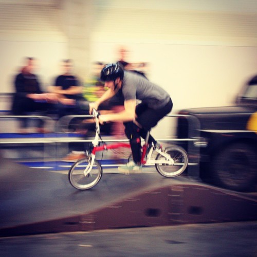 bromptonbcn:Test ride at the BikeExpo, Budapest. #whynot #brompton #folding #bike #bikeexpo #brompto