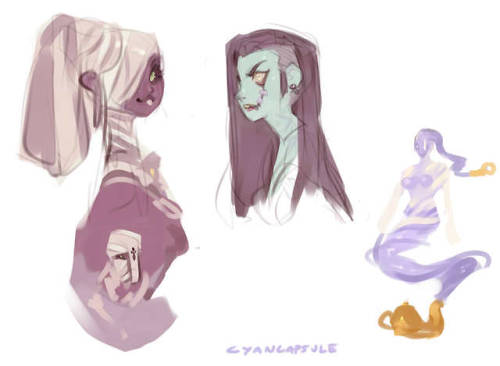 cyancapsule:  Old undead girl doodles and stuff previously posted to my Twitter!Find me on Twitter where I try to post something daily! Support me on Patreon for new PSDs & sketch batches!You can find previous Patreon rewards on my Gumroad! 