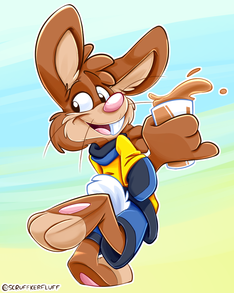 yoshitura:scruffkerfluff:Quik Bunny is so awesome. Was super fun drawing him!&lt;3&hellip;this