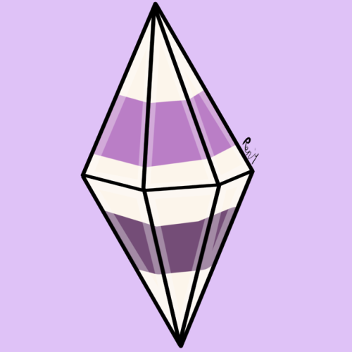 queersimming:Pride Plumbobs, Set 1: OrientationsRainbow, QueerBi, Pan, LesbianAro, Ace, Oriented Aro